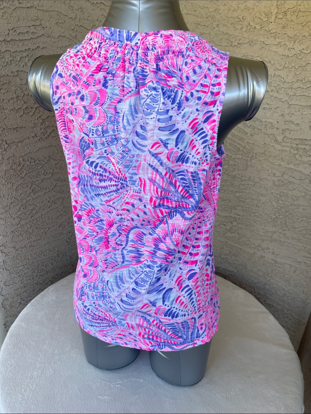 Lilly Pulitzer Pink and Purple Printed Sleeveless Tank - Picture 2 of 6